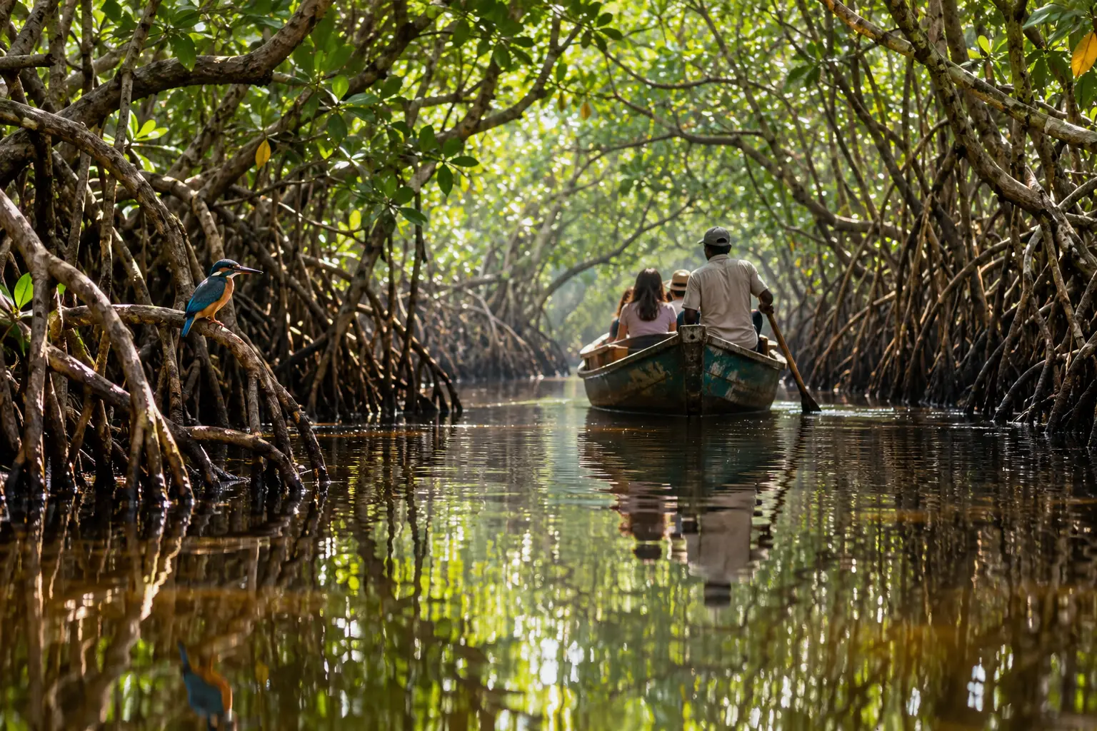 Mangrove channel on the Madu River near Bentota